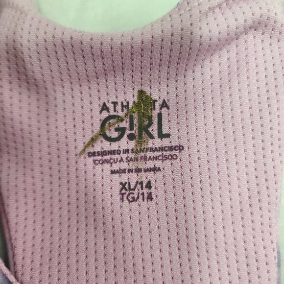 Athleta Girl Printed Long Distance Bra Top XL (14) Tie Dye - Picture 5 of 7